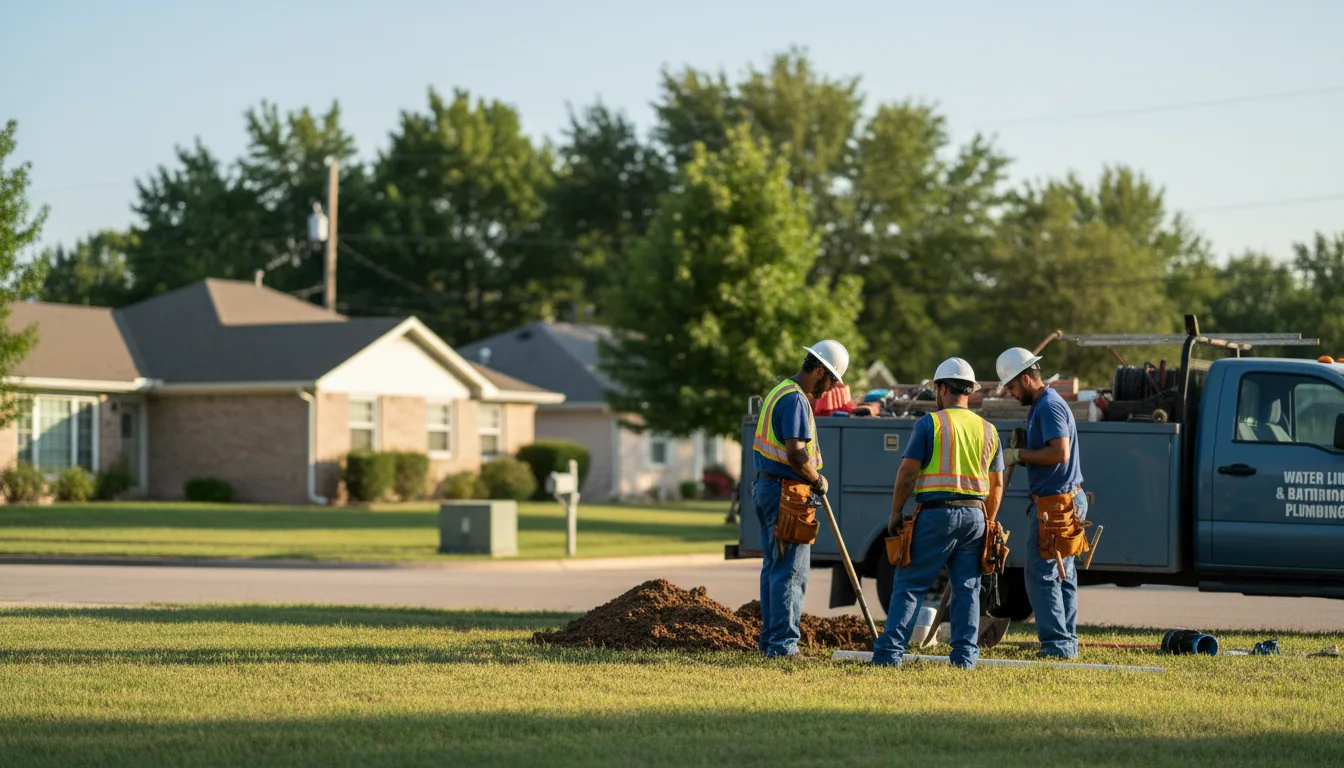 Residential water line and bathroom plumbing service in Shoshone, CA